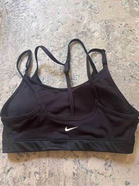 Nike Black Strappy Mesh-Back Sports Bra